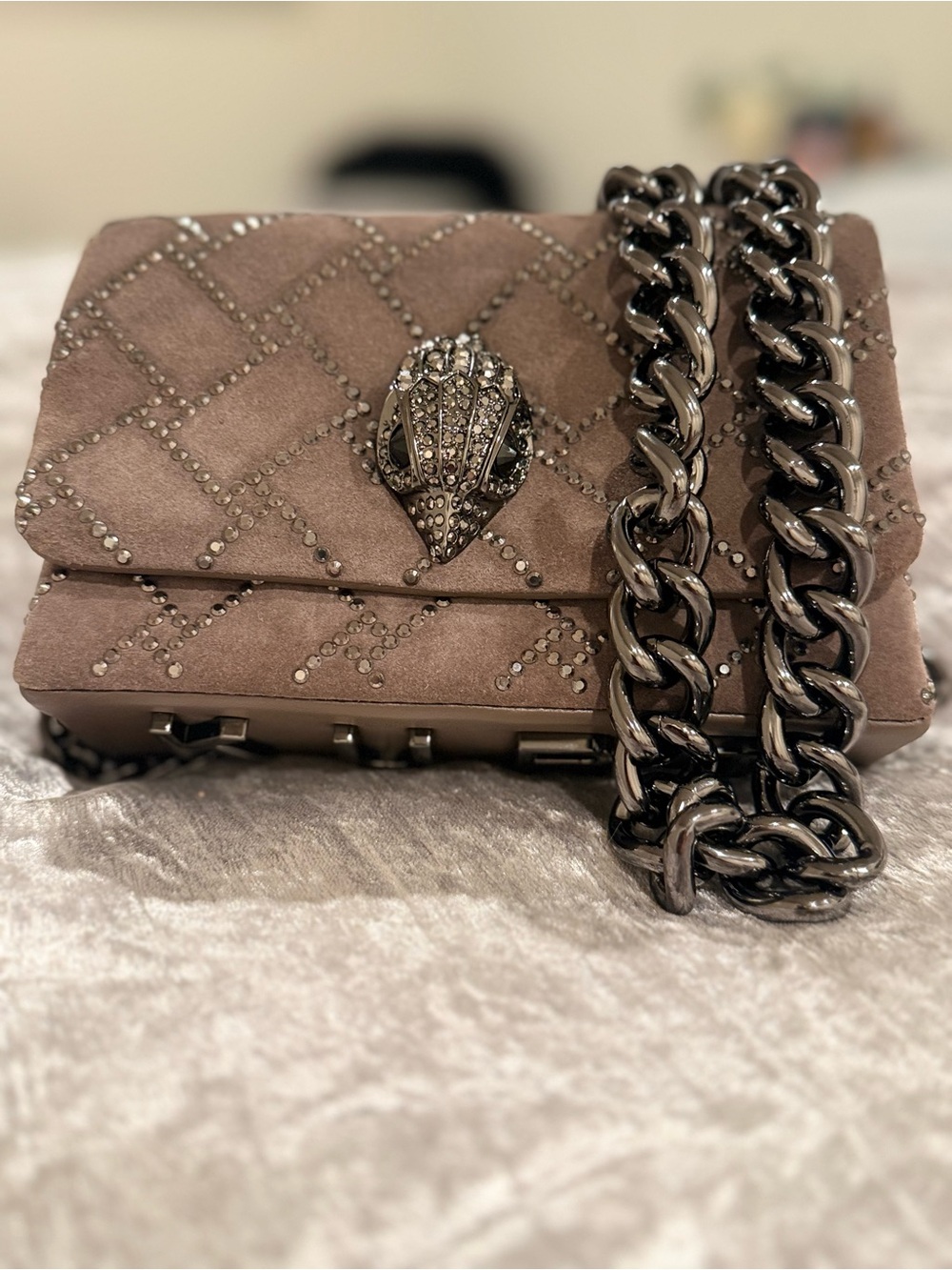 Kurt Geiger Mini Kensington studded Suede Crossbody - NWT